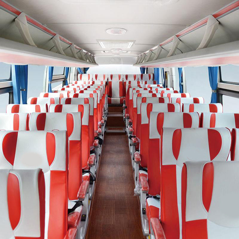 Velocidad 55-65 asientos Autobús con inodoro y eje delantero 6.5T / freno de disco para grandes eventos