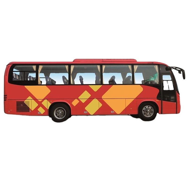 Luxo 32 asientos Higer Bus Diesel Rojo Autobús usado en Dubai 6.494L Disposición buena