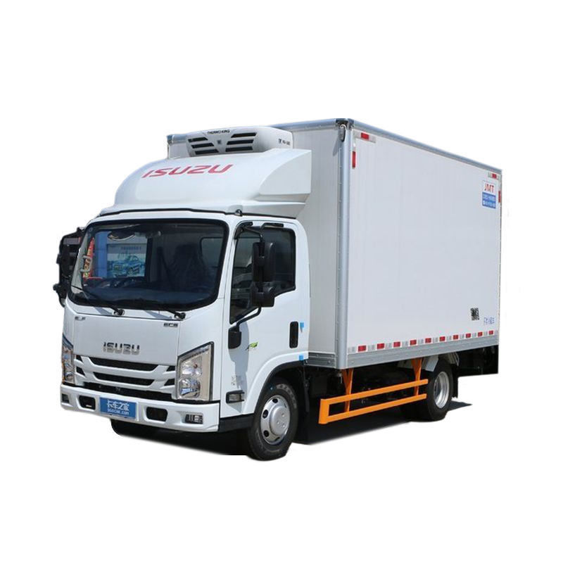 3360mm Base de ruedas Isuzu 10 toneladas Camión refrigerador de caja para el transporte de verduras y carne