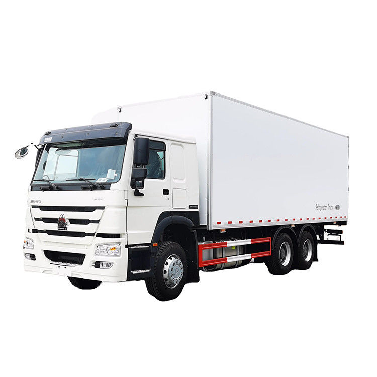 Rango de temperatura de menos 18 a 20 grados Centigrados Sinotruk HOWO 6x4 camioneta frigorífica
