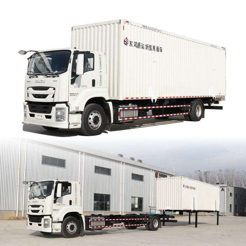 Personalización Isuzu 4 * 2 204hp 9.6m 59cbm carrocería de intercambio desmontable camioneta de carga