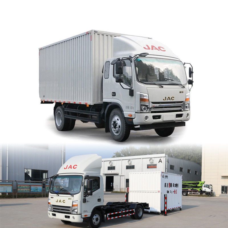 4*2 Mini 5 Ton 19CBM camiones secos carrocería desmontable y extractores hidráulicos para la logística