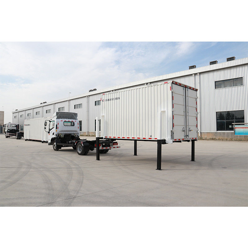 4*2 Mini 5 Ton 19CBM camiones secos carrocería desmontable y extractores hidráulicos para la logística