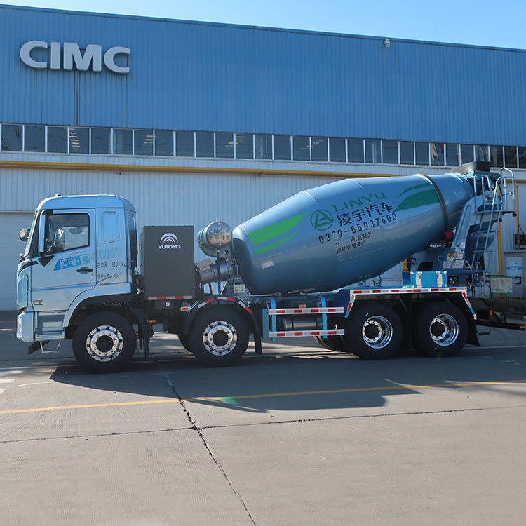 13000 kg Eléctrico 8x4 12cbm Gran camión móvil mezclador de cemento de hormigón para por CIMC LINYU