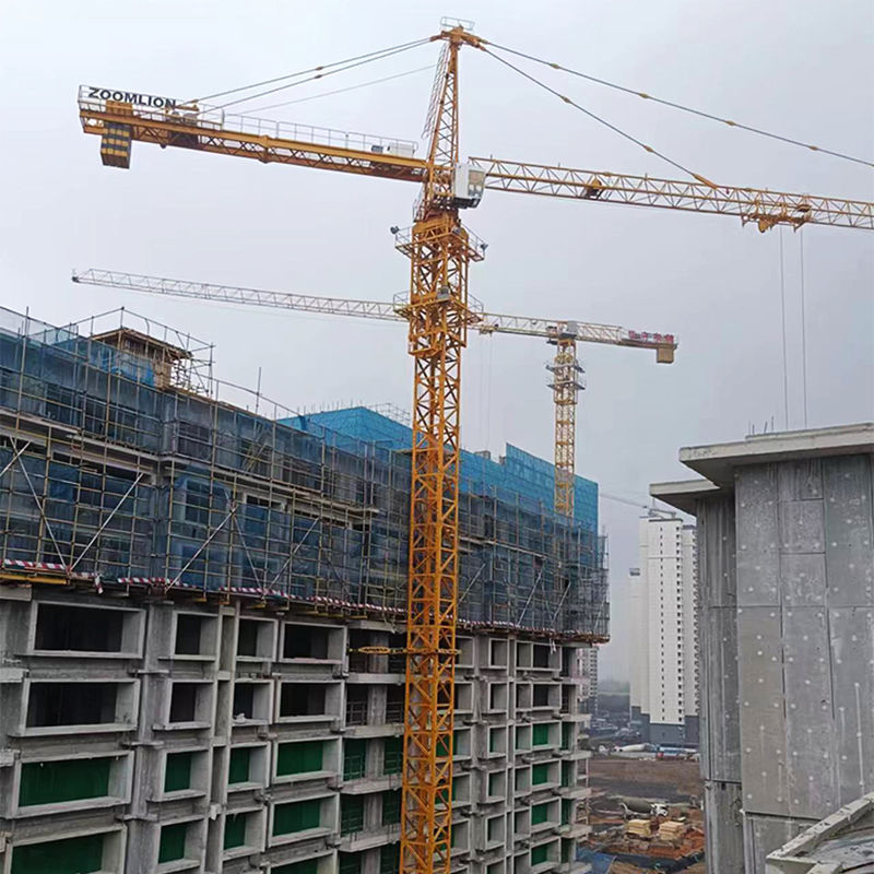 Apoyo técnico de video proporcionado grúa torre QTZ63 5610 para la construcción 80 300 22kw