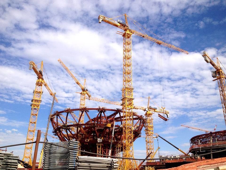 Grúa de torre topless para la construcción Max. Alturas de elevación 60m Zoomlion T7015-10E WA7025-10E