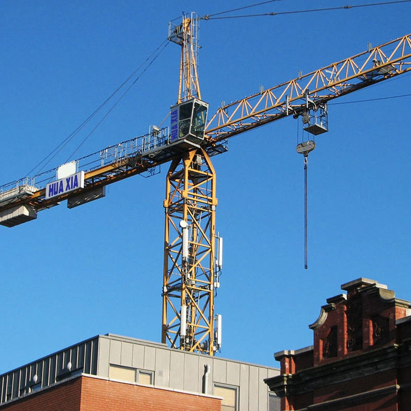Energía Minería Syt80 T6012-6 6 toneladas 8 toneladas grúa de torre plana con largo radio de trabajo