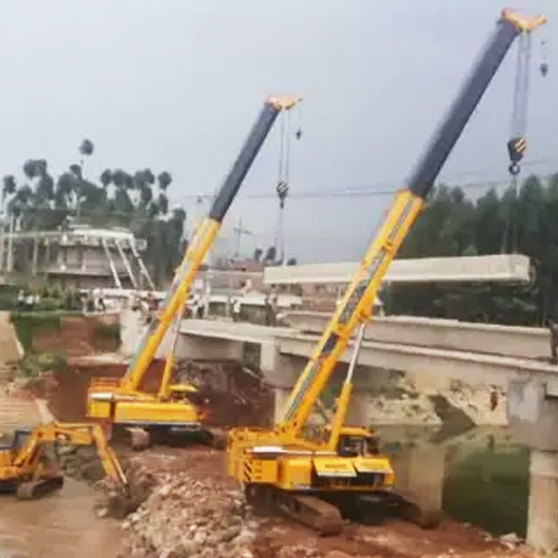Granas de arrastre de 55 toneladas usadas para la construcción