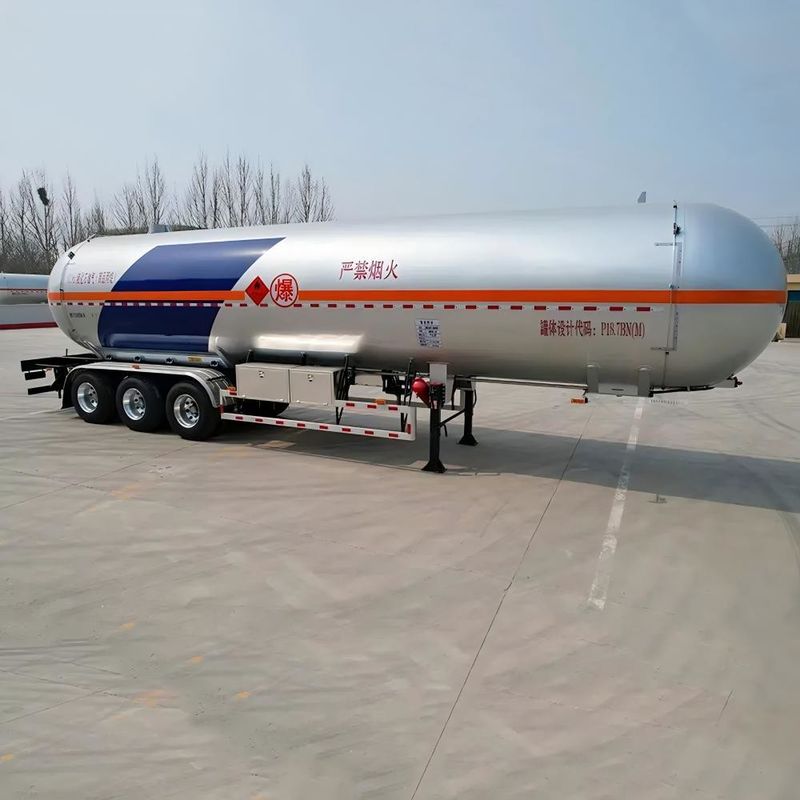 Capacidad de 50m3 Cisterna de GLP Semirremolque con temperatura de diseño de -20/50C de CIMC LINYU